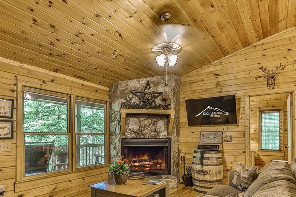 TV connectée, cheminée