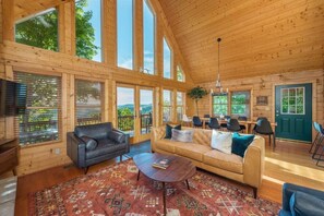 TV, fireplace, video games, books