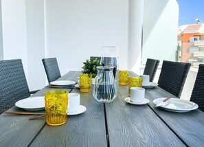 Dining - Apartment 'Sun Garden' with Sea View, Wi-Fi & A/C (Torrox)