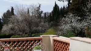 Outdoor dining - Lovely self-contained studio with terrace near Aix. Pets allowed (Aix-en-Provence)