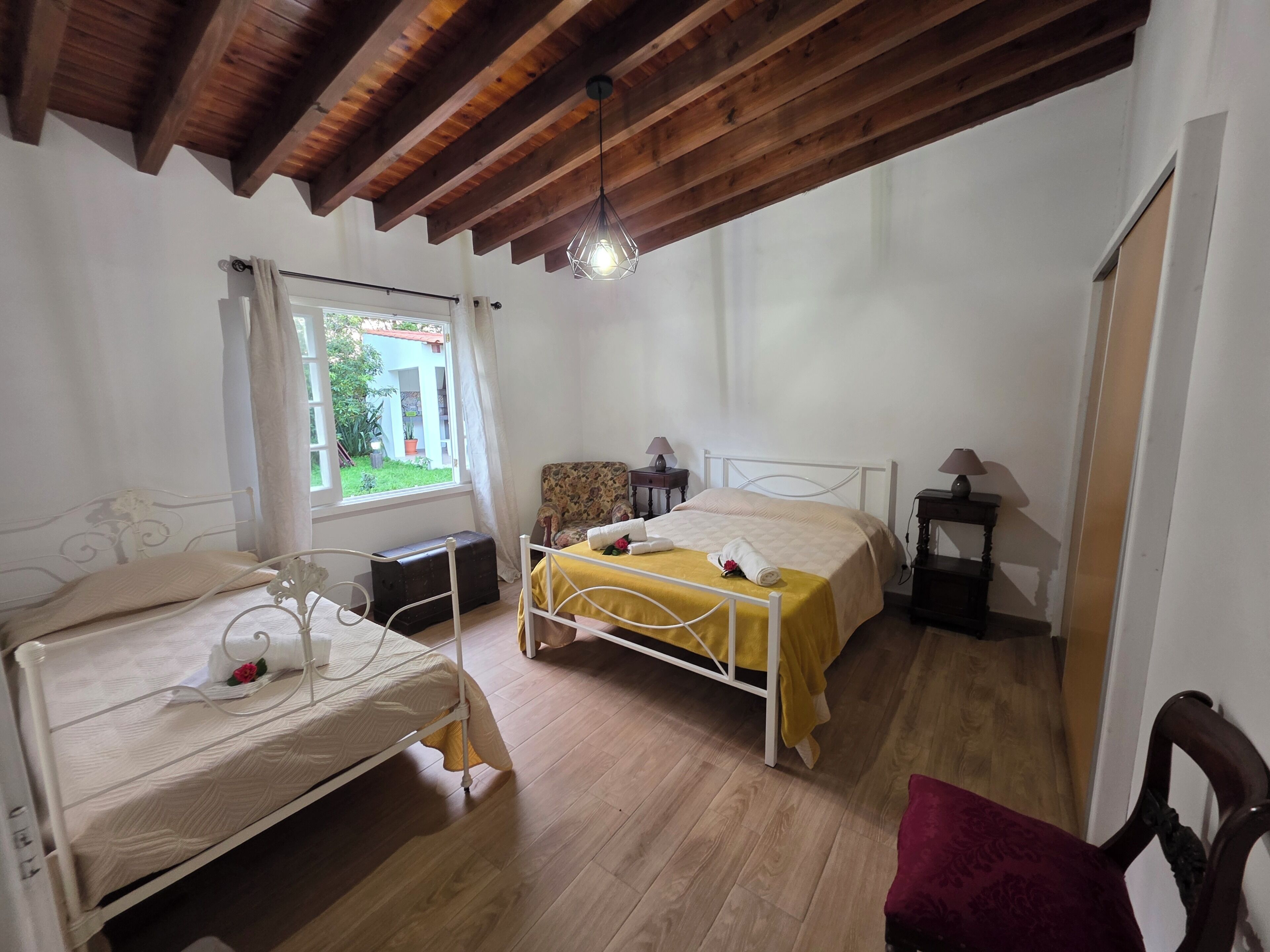 2 bedrooms, desk, iron/ironing board, travel cot