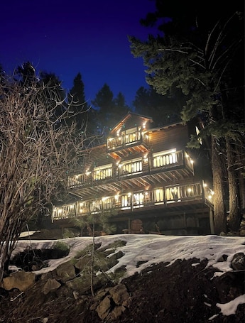 Exterior. Starry Pines · Family & Pet Friendly Cabin Retreat w/ 3 Decks!
