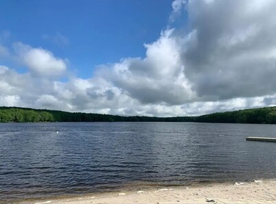 Steps from beach at Big Bass Lake