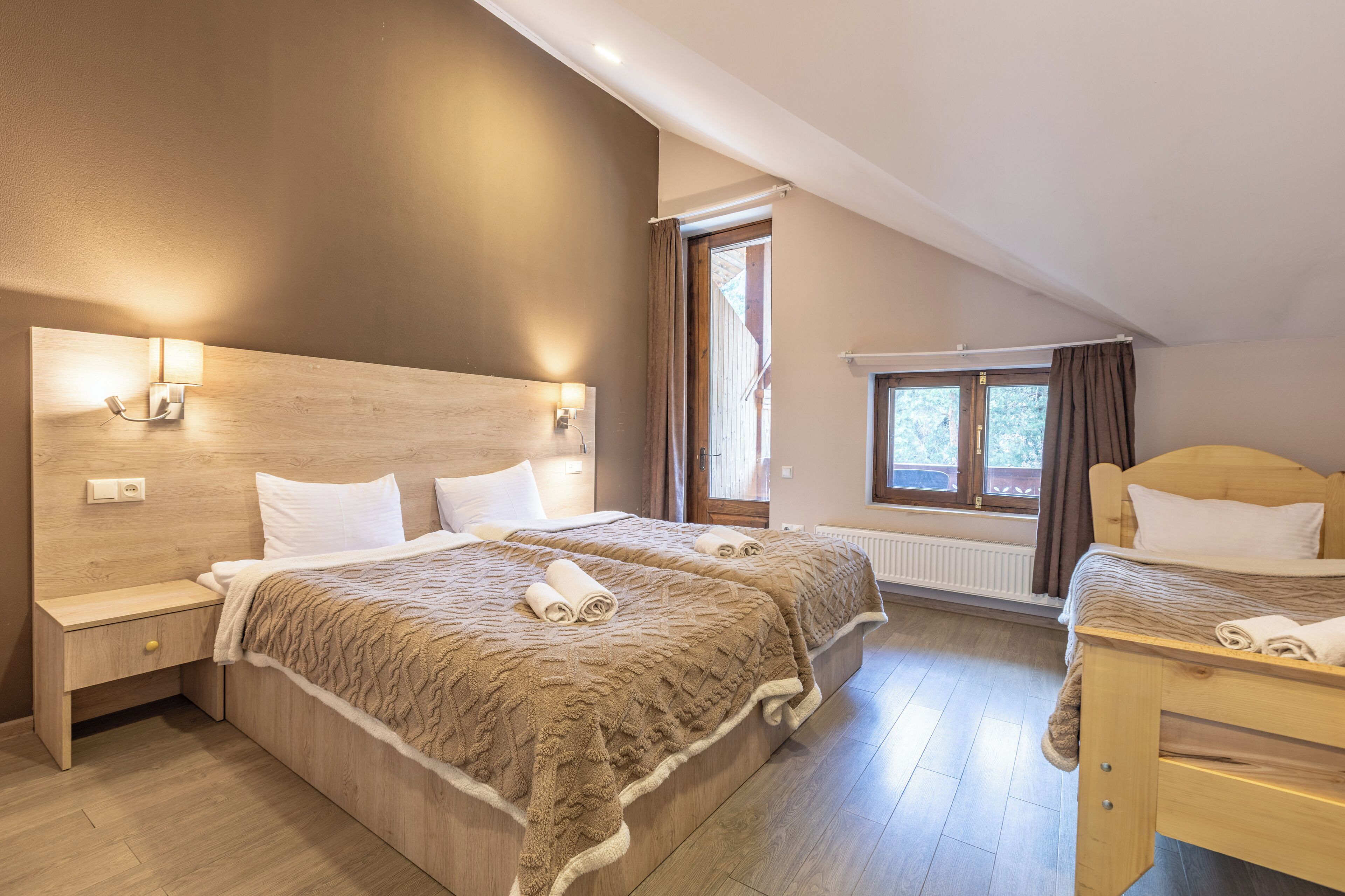 Tripla Standard, vista montagna | 1 camera, lenzuola Frette, biancheria da letto di alta qualità