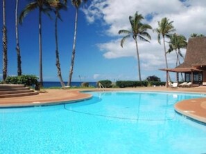 Piscine extérieure, piscine chauffée