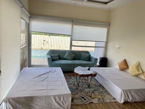 Luxury Villa | Living area - GoBravo 71: 2Bhk Farm with Pool & Garden Sector 150 Noida (Noida)