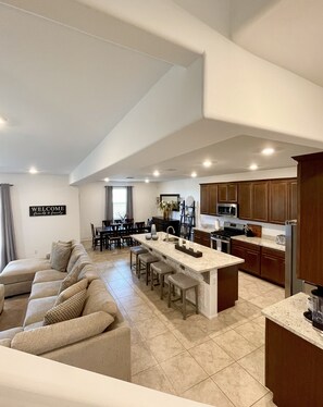 Smart TV, fireplace, computer monitors