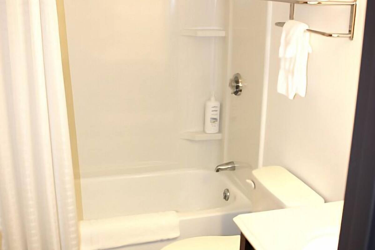 free toiletries, hair dryer, towels, soap