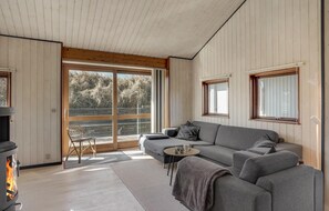 Televisión y chimenea 