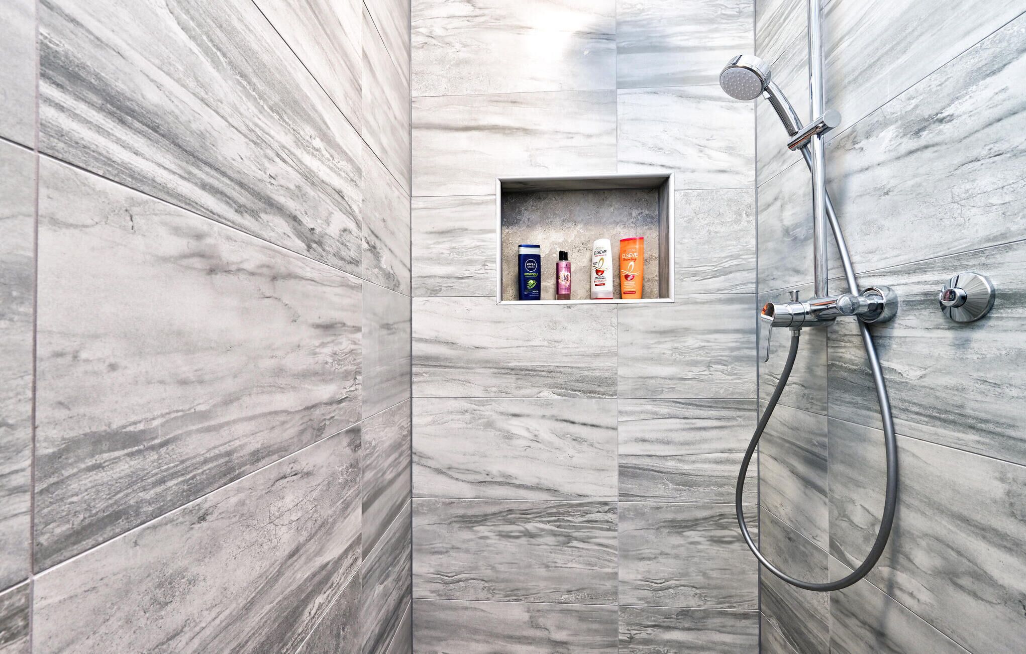Shower, hair dryer