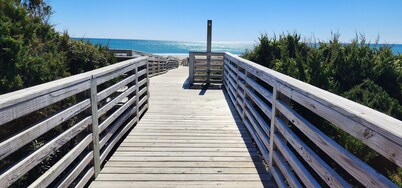 Oceanfront complex, two pools, beach access, and king bed!