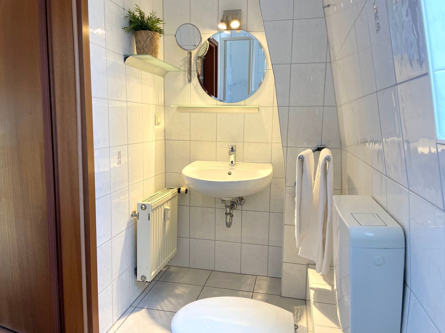 Ducha, secador de pelo, toallas