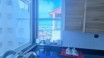 Apartment, Terrace, Marina View | Private kitchen | Fridge, microwave, oven, toaster