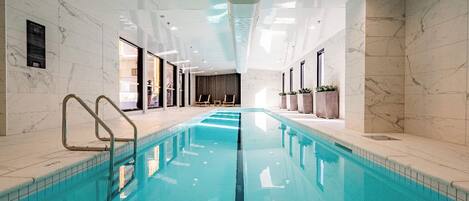 Indoor pool, a heated pool