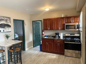 Coffee/tea maker, fridge, microwave, oven - Apt 2 | Steps to Beach w/ Outdoor Gathering Space (Seaside Heights)