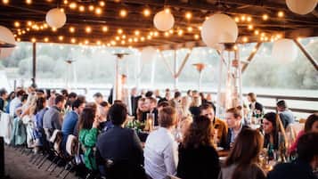 Outdoor wedding area