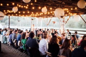 Outdoor wedding area