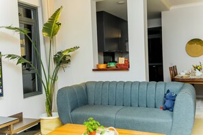 Basic Apartment, Patio, City View | Living area - Greenleaf Residence (Kampala)