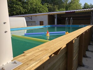 Piscina externa, piscina aquecida