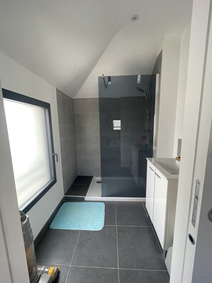 Dusche, Haartrockner, Toilettenpapier