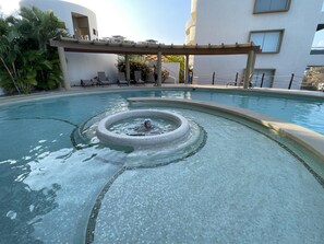 A heated pool