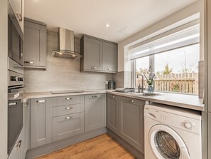 Dishwasher, high chair, cookware/dishes/utensils