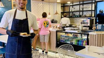 Free daily buffet breakfast