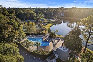 Outdoor pool, a heated pool