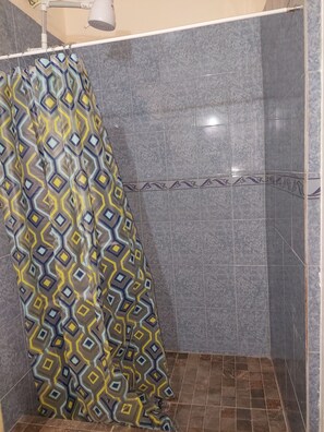 Shower, towels, soap - Salz Cozy Inn. Comfort at it's best. Peace is guaranteed! (Roseau Valley)