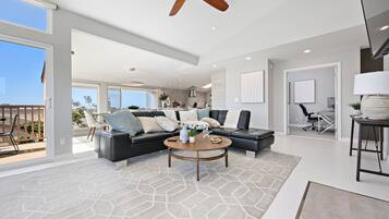 TV, fireplace, foosball, offices