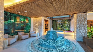 Salas de tratamientos para parejas, bañera de hidromasaje, baño turco