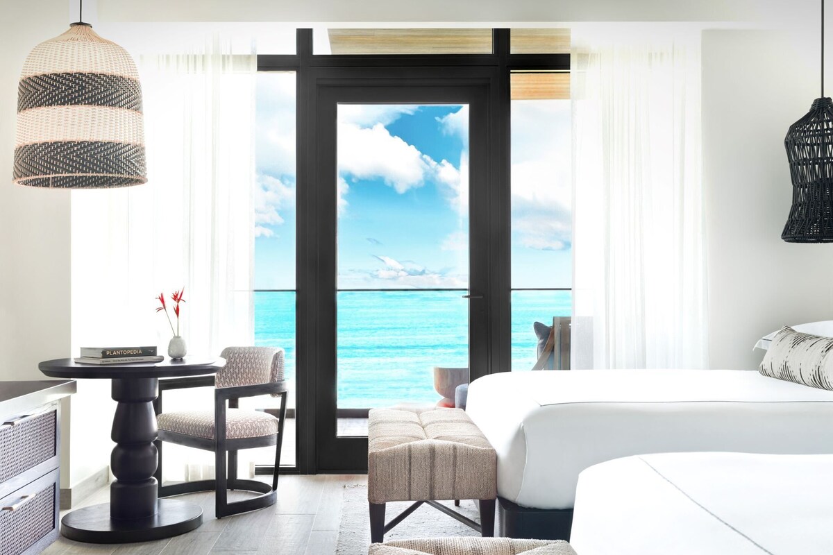 Premium Room, 2 Queen Beds, Ocean View | Frette Italian sheets, premium bedding, memory foam beds, in-room safe