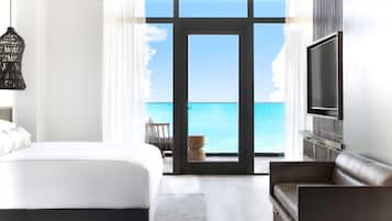 Premium Room, 1 King Bed, Ocean View | Frette Italian sheets, premium bedding, memory foam beds, in-room safe