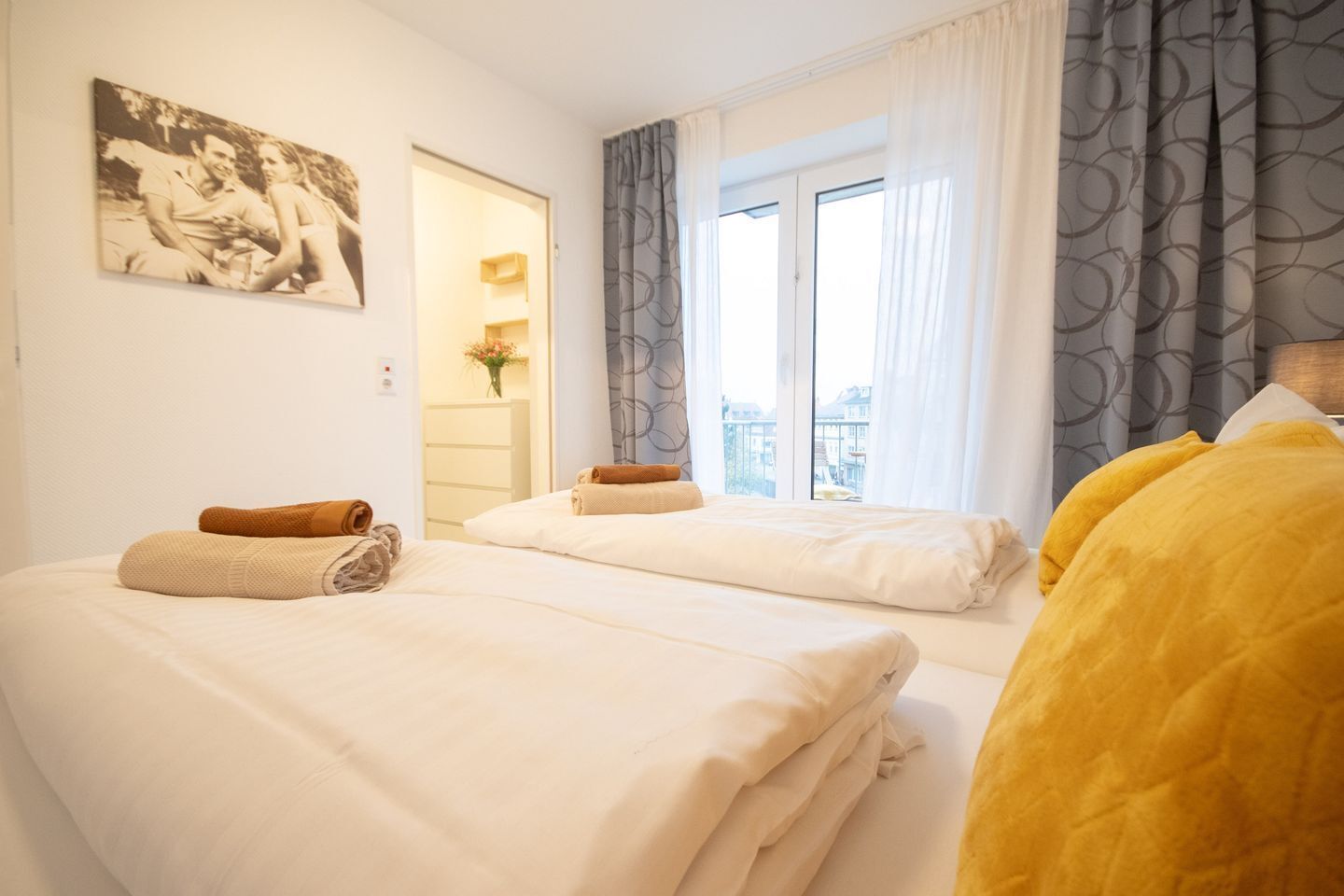 2 habitaciones, tabla de planchar con plancha y wifi 