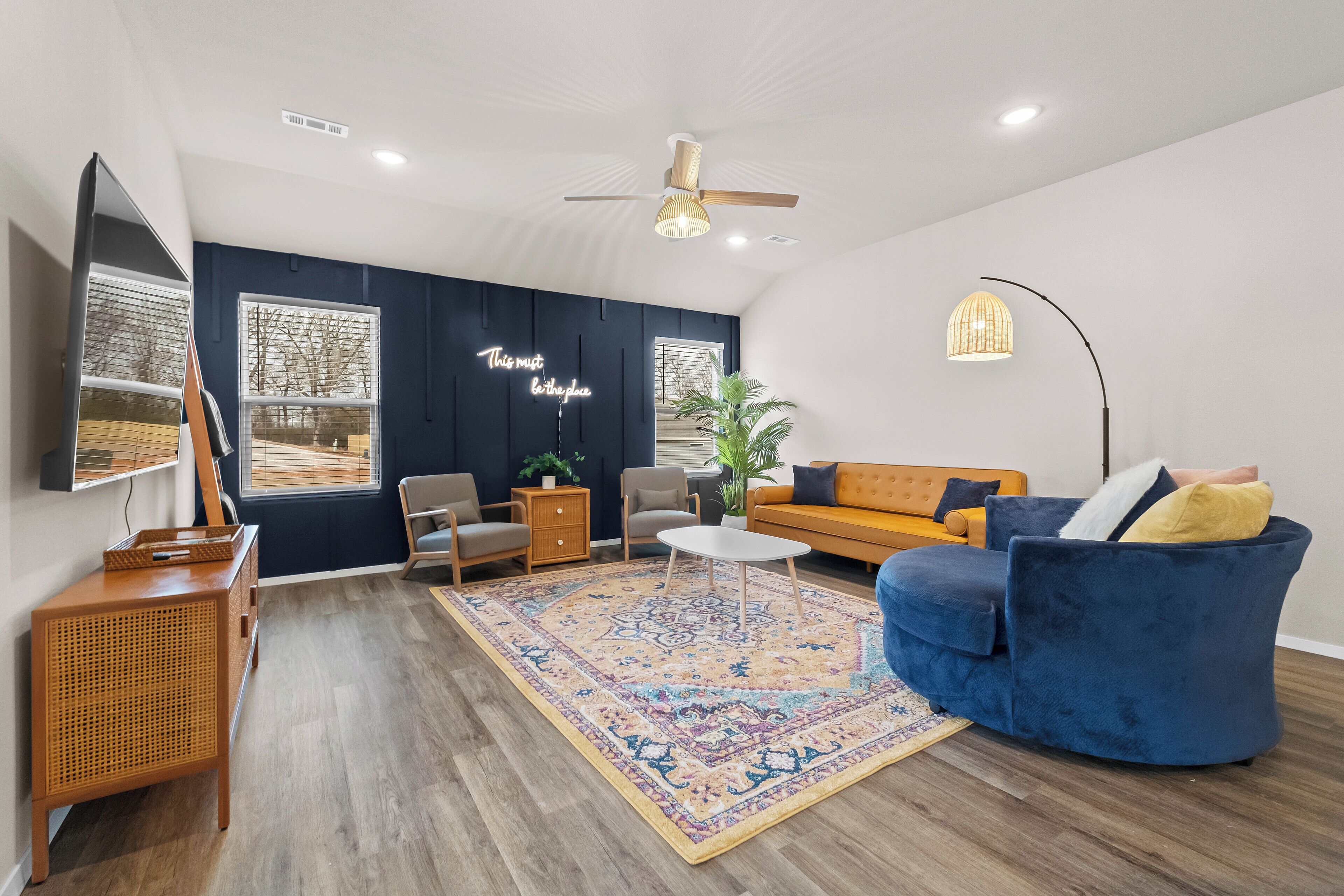 Smart TV, table football, ping pong