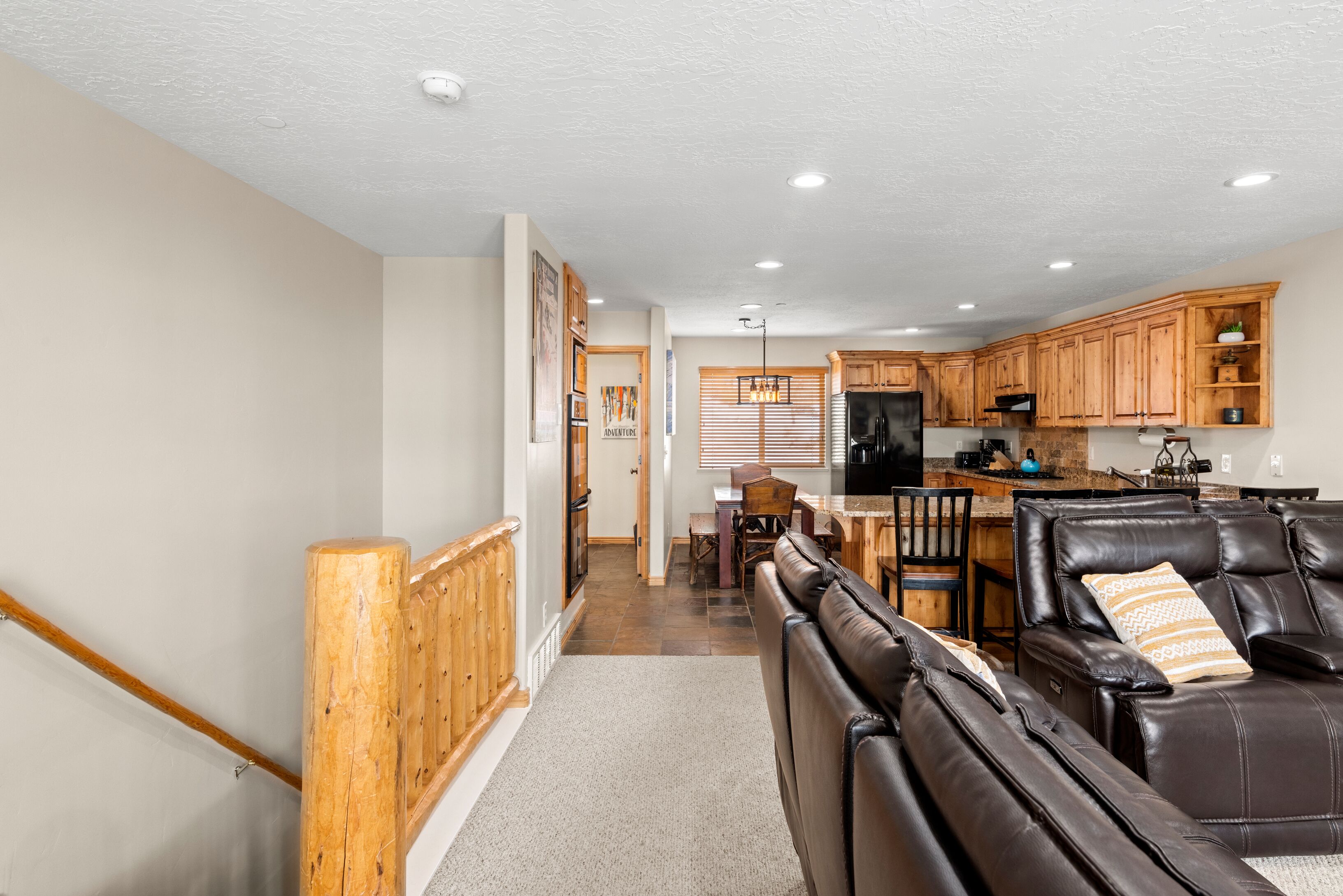 Smart TV, fireplace, DVD player, foosball