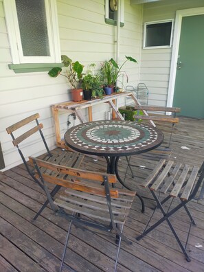 屋外ダイニングエリア