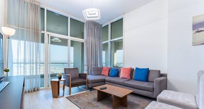 Huge Balcony Overlooking Creek Harbour with Glimpses of Burj Khalifa