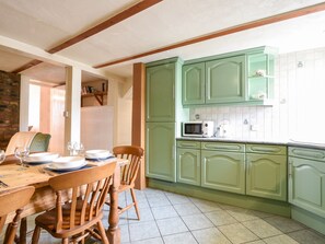 Fridge, dishwasher, electric kettle, cookware/dishes/utensils