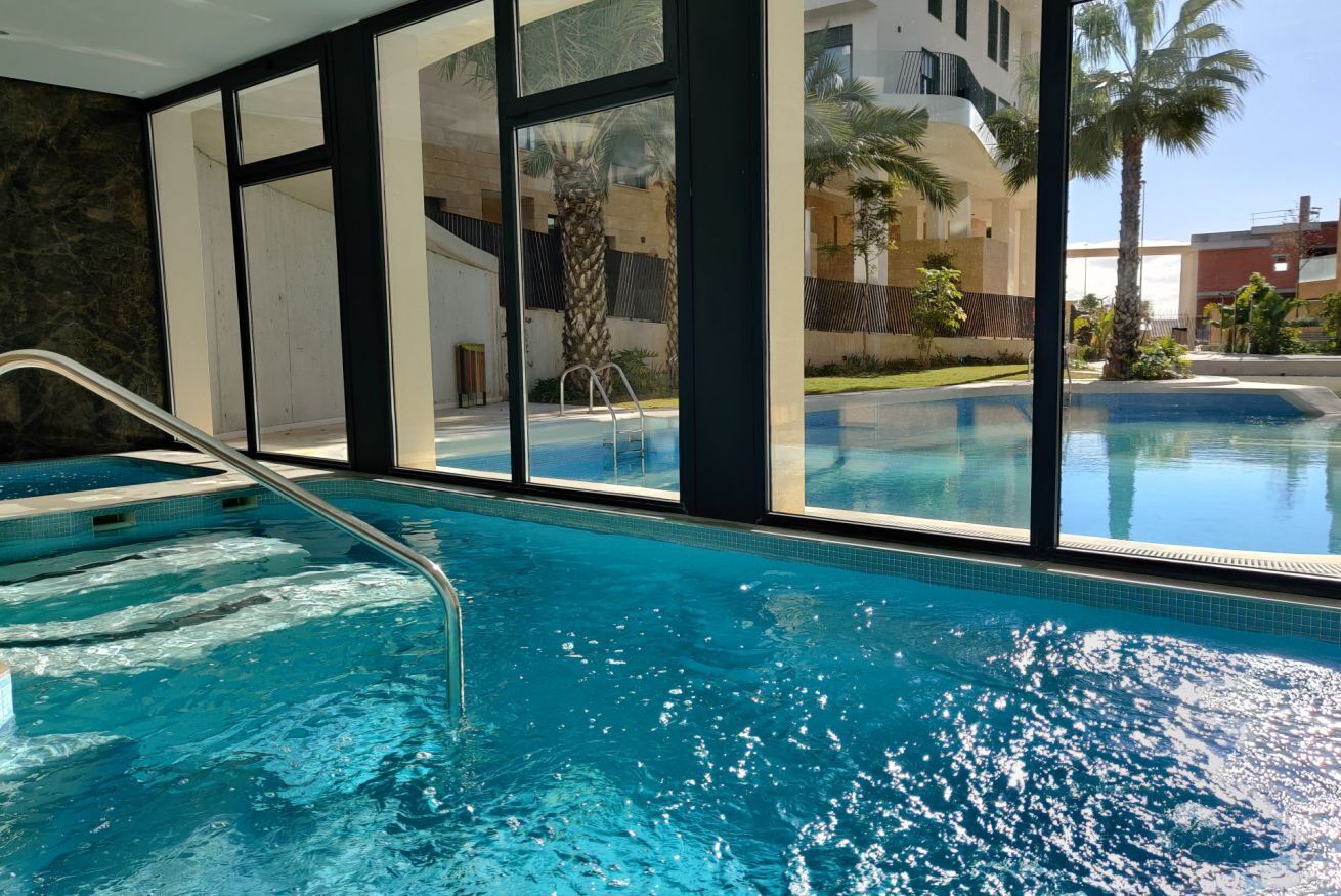 Indoor pool, a heated pool