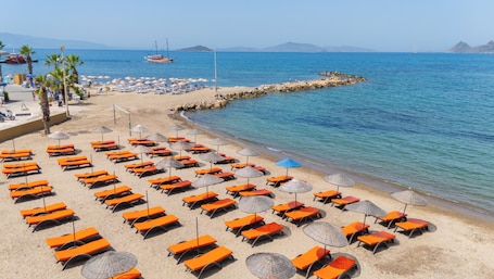 Playa privada en los alrededores, traslado desde/hacia la playa gratis
