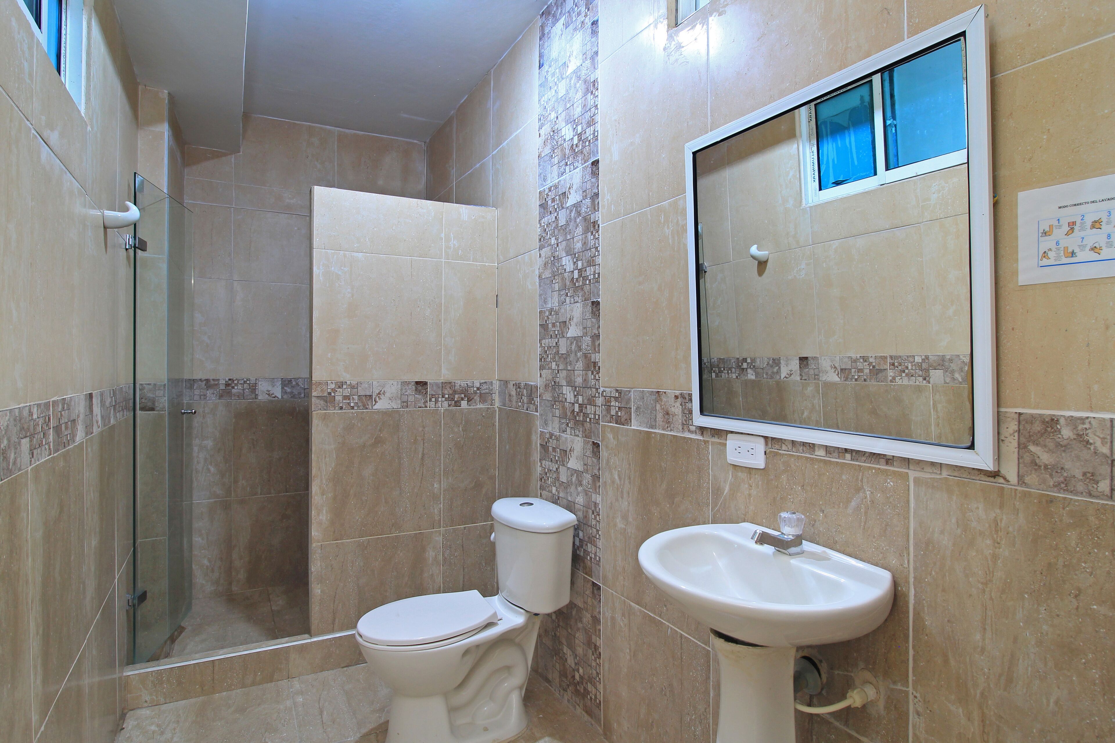 standard triple room | bathroom | rainfall showerhead, free toiletries, hair dryer, slippers
