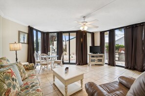 TV - Ground-Floor Gulffront at Sunbird – Steps to the Beach, Pools & More! (Panama City Beach)