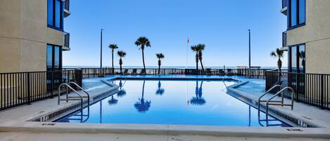 A heated pool