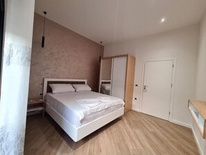 Hypo-allergenic bedding, memory-foam beds, desk, soundproofing