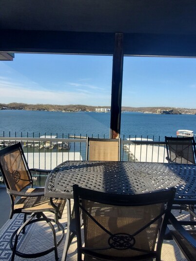 FANTASTIC MAIN CHANNEL VIEW from Renovated Waterfront 3BR/2BA Top Floor Condo