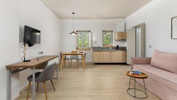 Familienstudio | Hochwertige Bettwaren, schallisolierte Zimmer, kostenlose Babybetten