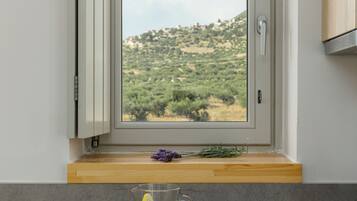 Estudio familiar | Cocina privada | Refrigerador, parrilla de estufa y utensilios de cocina