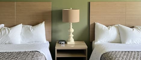 Standard Room, 2 Queen Beds, Non Smoking | Premium bedding, memory foam beds, blackout drapes, iron/ironing board
