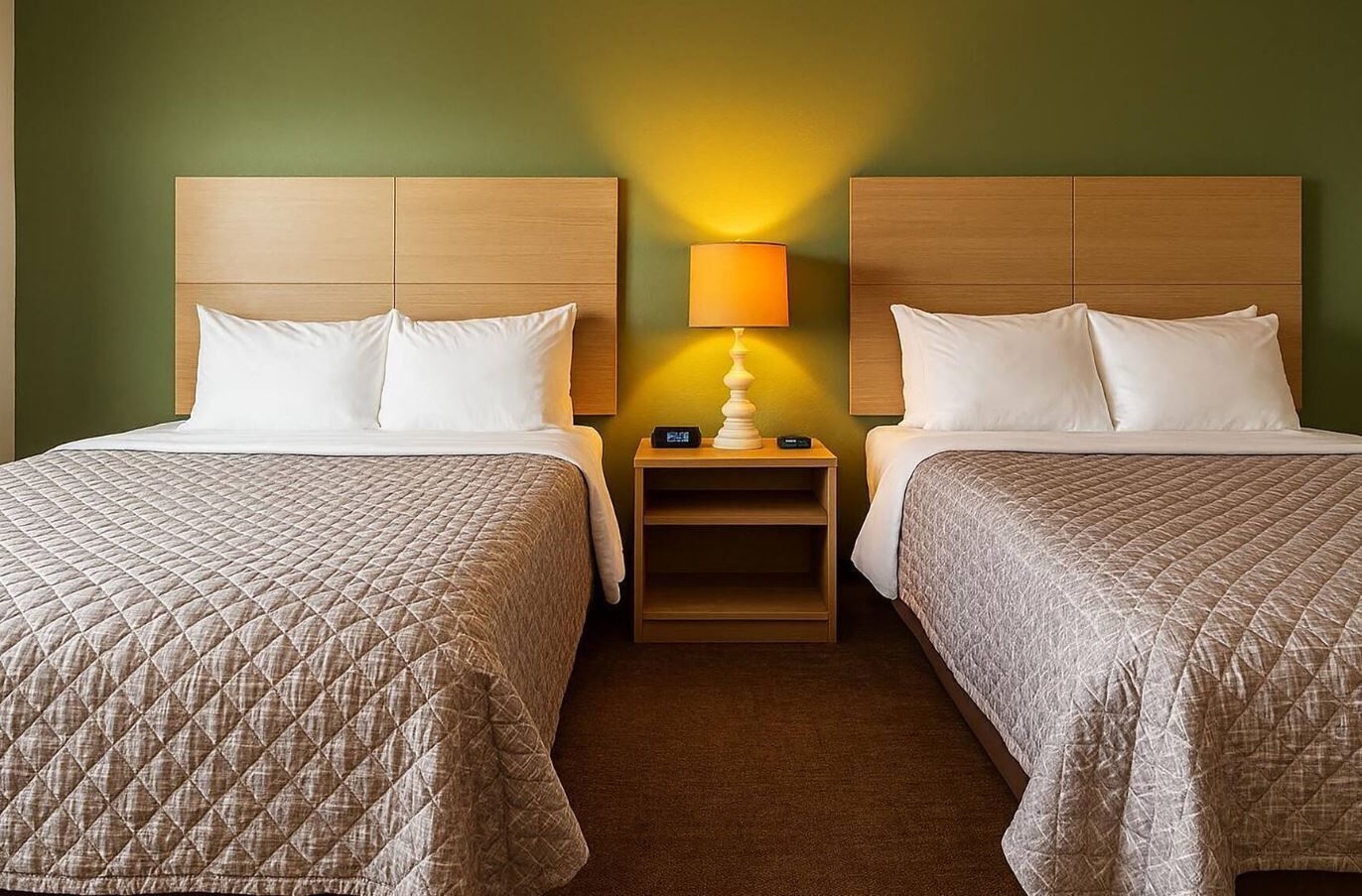 Premium bedding, memory foam beds, blackout drapes